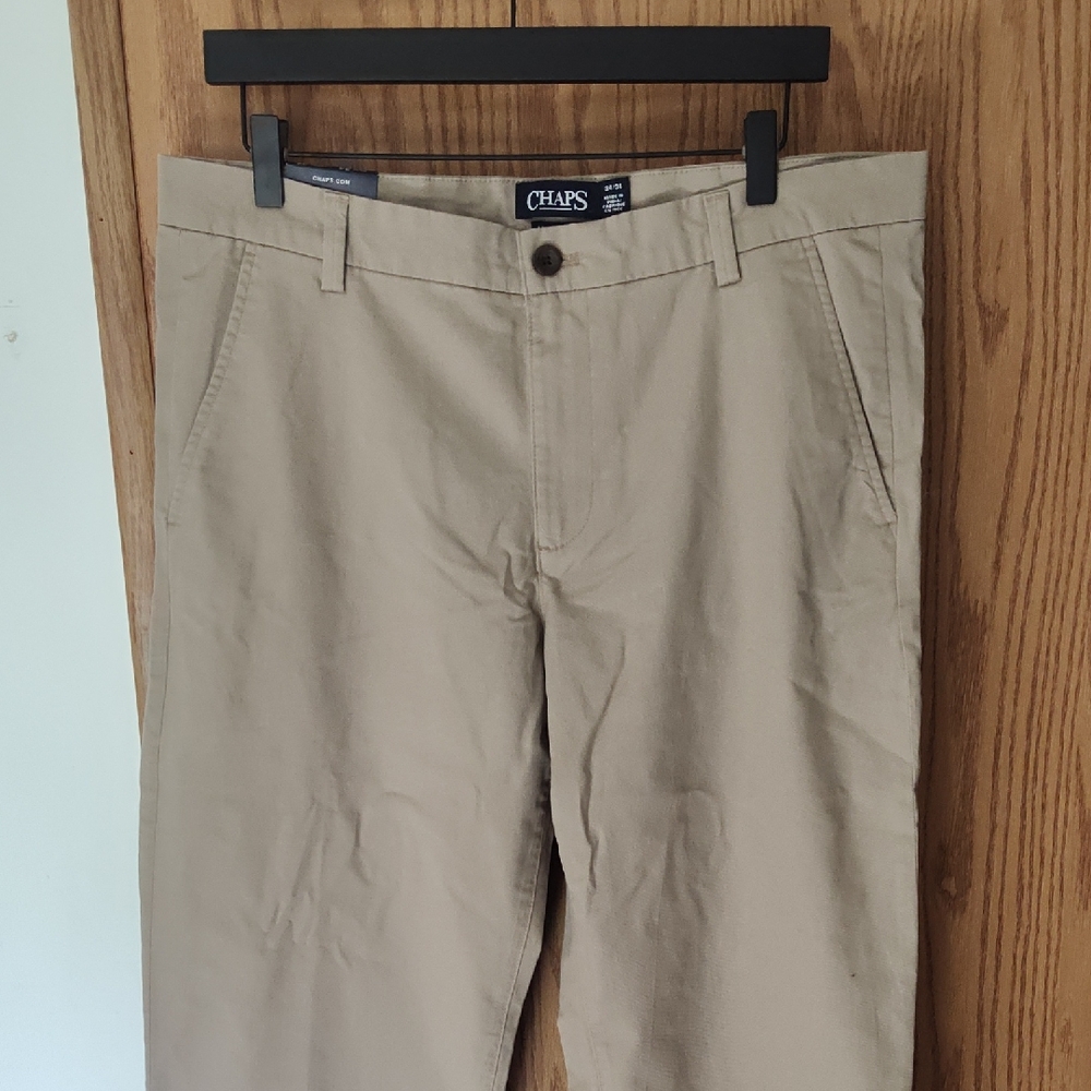 Chaps Tan Chinos Classic Straight-Leg